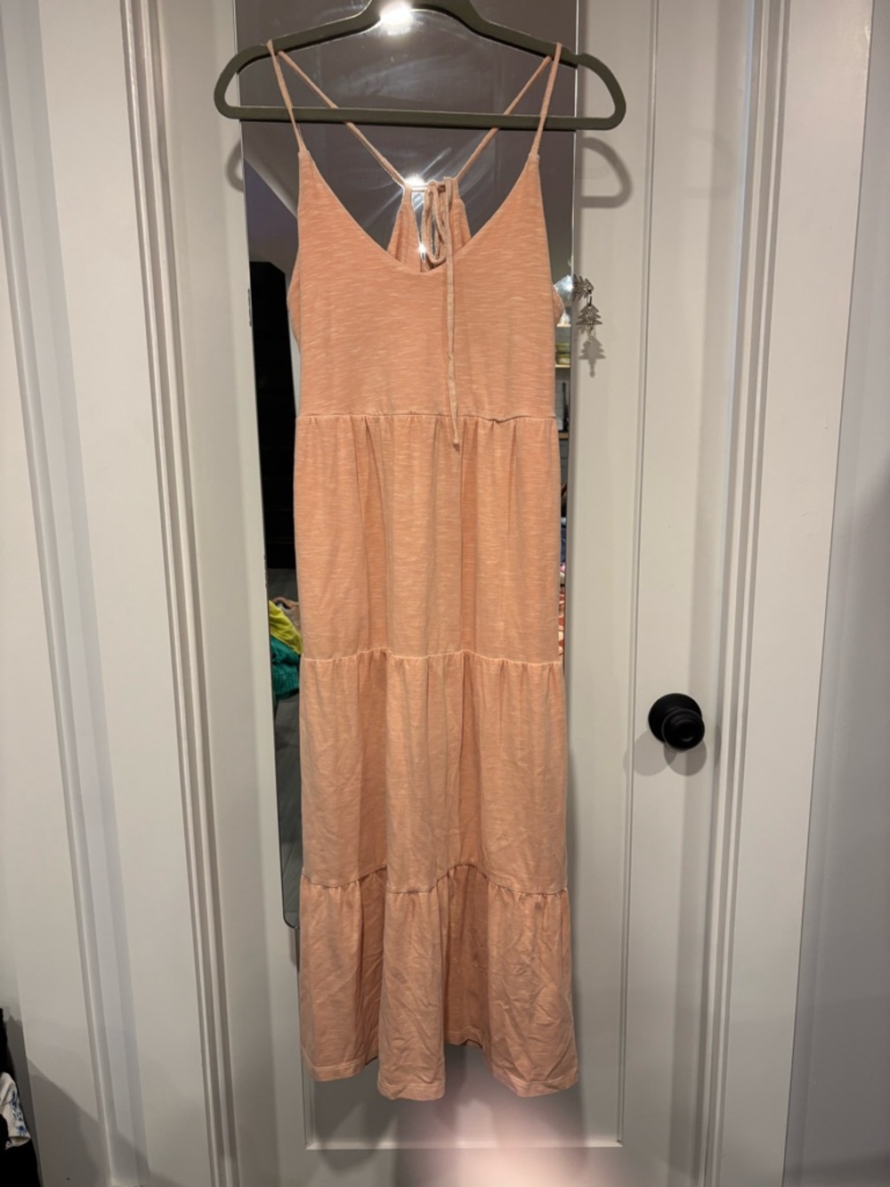 Old Navy Peach Tiered Spaghetti-Strap Maxi Dress